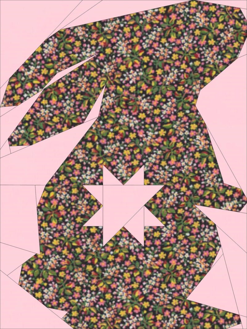 Hopeful Rabbit FPP Pattern, Bunny FPP Pattern, Bunny Foundation Paper Piecing Pattern, Easter FPP Quilt - Image 3