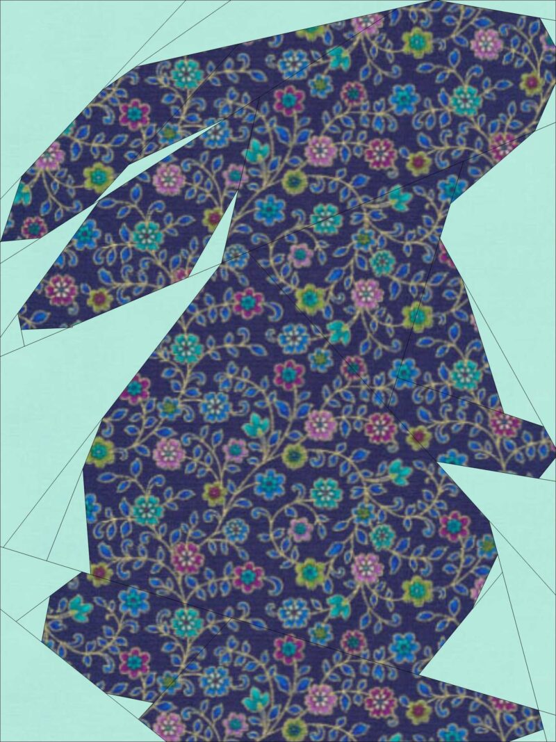 Hopeful Rabbit FPP Pattern, Bunny FPP Pattern, Bunny Foundation Paper Piecing Pattern, Easter FPP Quilt - Image 5